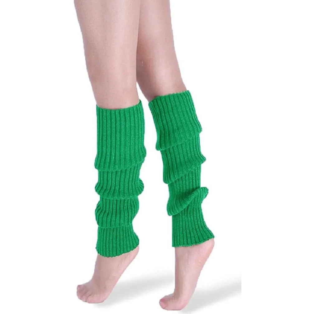 Pair of Womens Leg Warmers Disco Winter Knit Dance Party