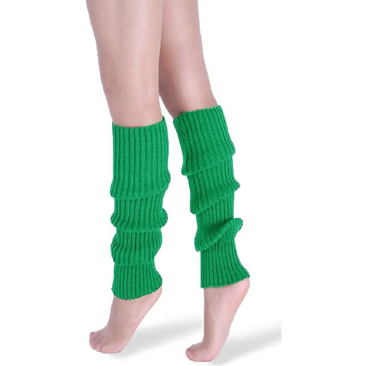 Pair of Womens Leg Warmers Disco Winter Knit Dance Party