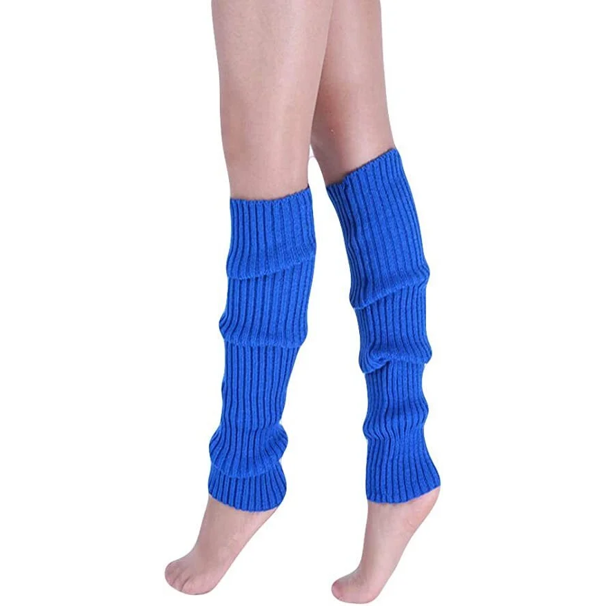 Pair of Womens Leg Warmers Disco Winter Knit Dance Party