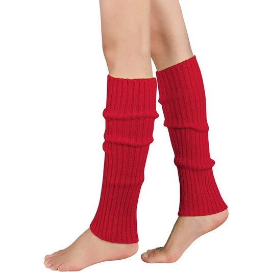 Pair of Womens Leg Warmers Disco Winter Knit Dance Party
