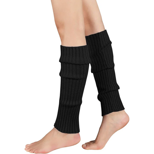 Pair of Womens Leg Warmers Disco Winter Knit Dance Party