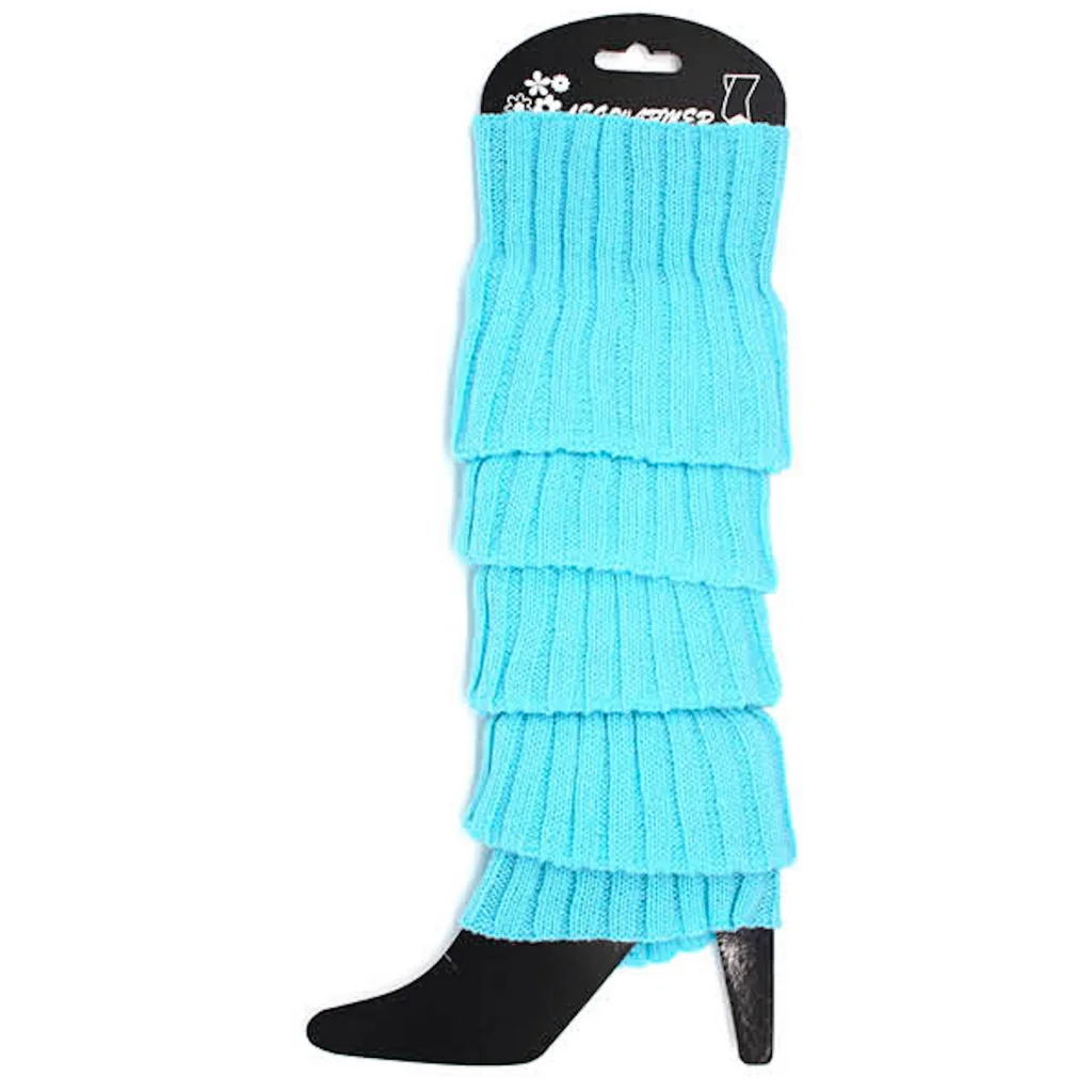 Pair of Womens Leg Warmers Disco Winter Knit Dance Party