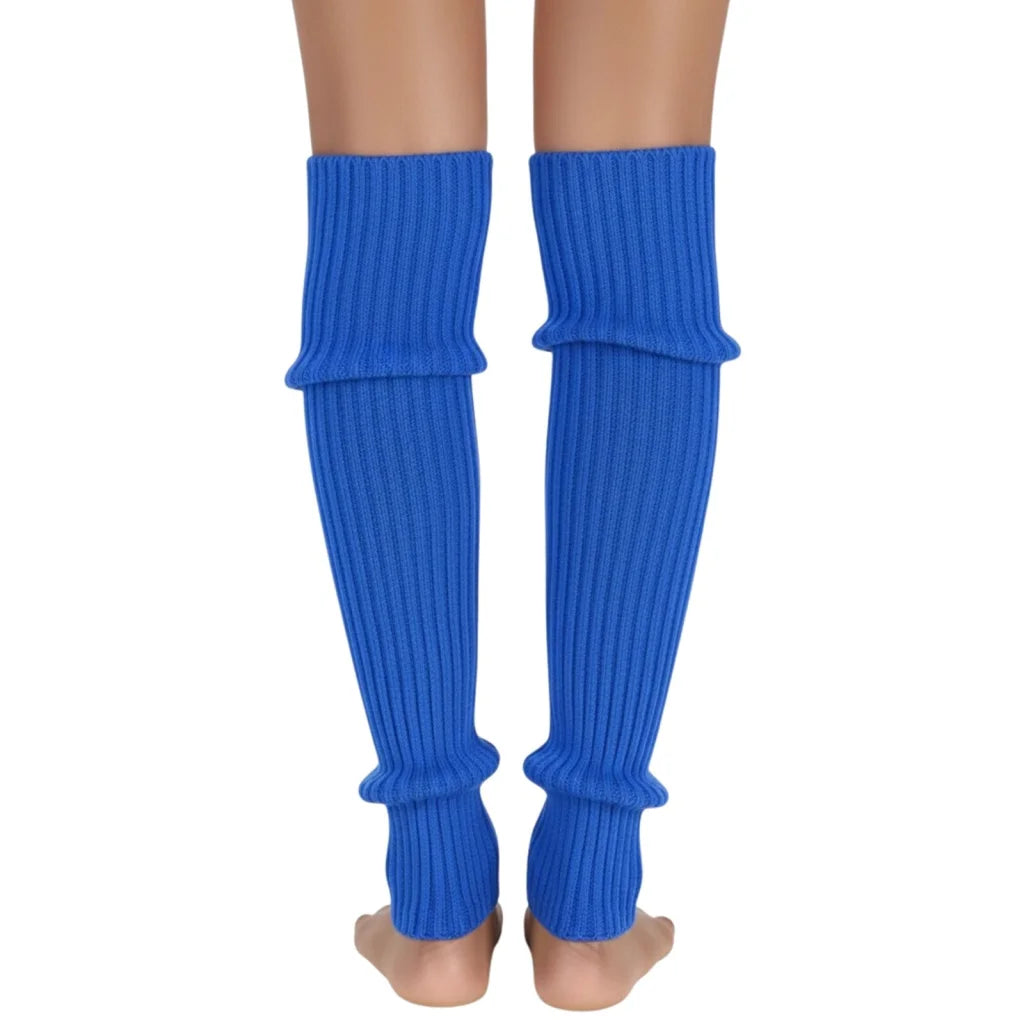 Pair of Womens Leg Warmers Disco Winter Knit Dance Party