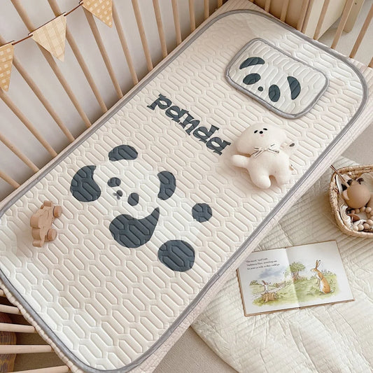 Panda Pattern 2 Piece Set Kids Cooling Pad Set - 60x120cm