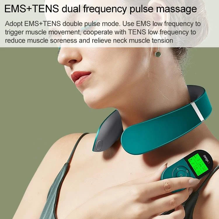 Pangao Smart Neck Massager Pulse Physiotherapy Device - Red