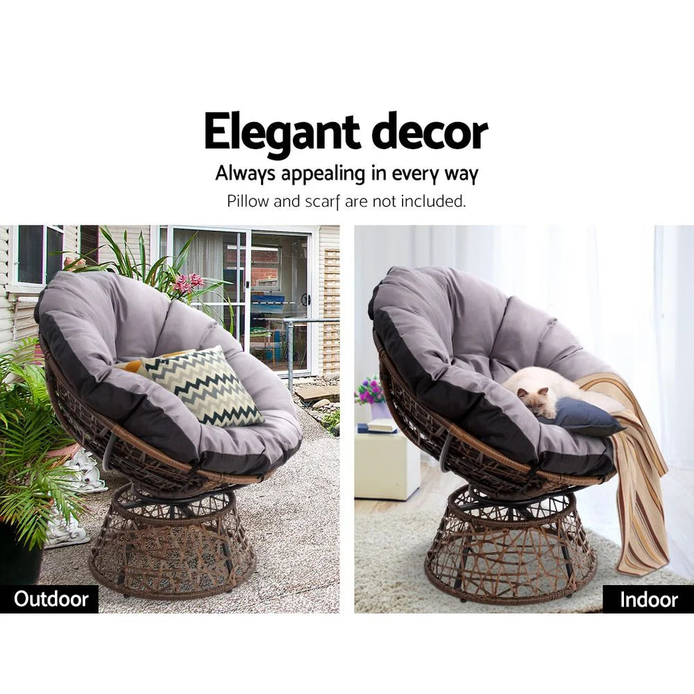 Papasan Chair Brown - Bar Stools & Chairs