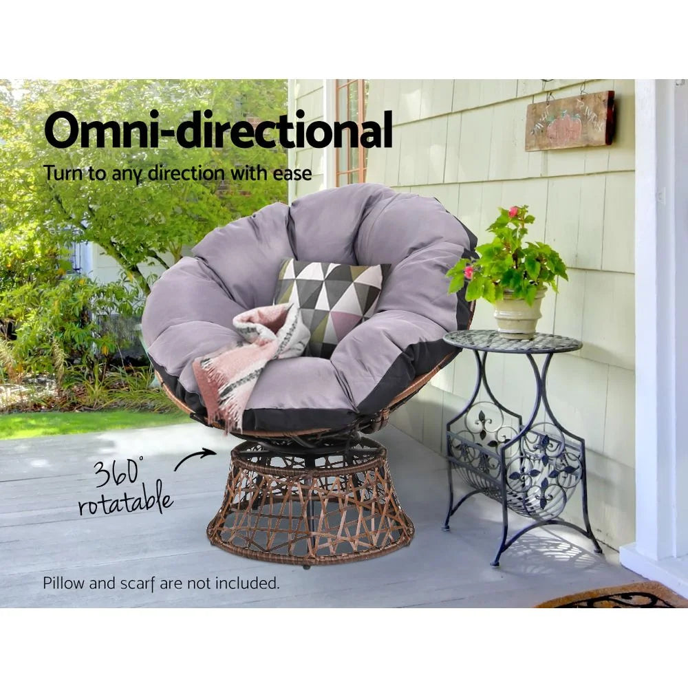 Papasan Chair Brown - Bar Stools & Chairs
