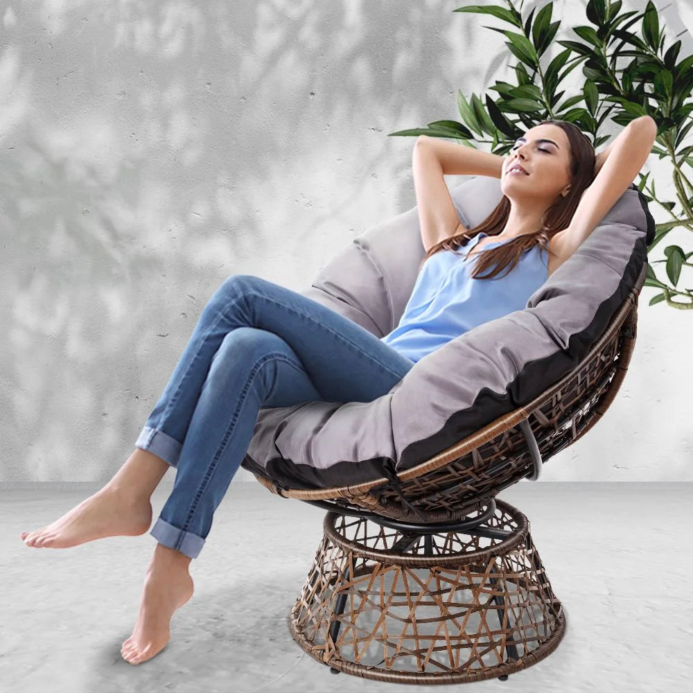Papasan Chair Brown - Bar Stools & Chairs