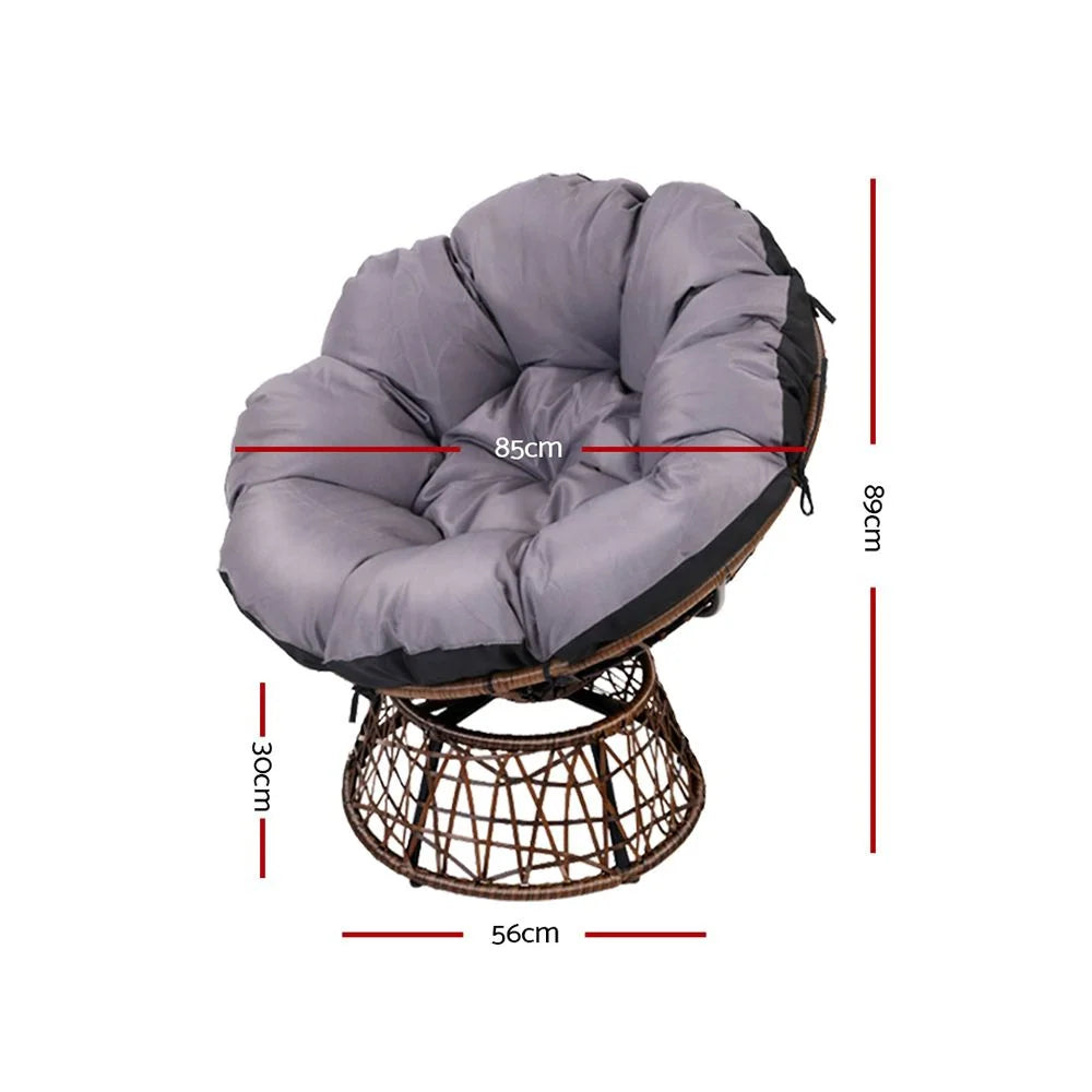 Papasan Chair Brown - Bar Stools & Chairs