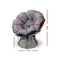 Papasan Chair with Side Table Grey - Bar Stools & Chairs