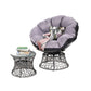Papasan Chair with Side Table Grey bar stools chairs