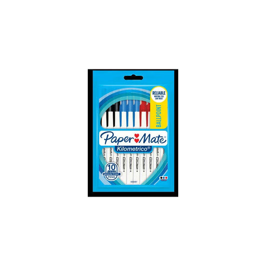 PAPER MATE Kilometrico Assorted Pack 10 Box of 12 - Home &