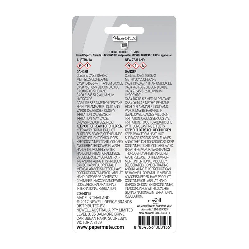 PAPER MATE LP Correction Fluid 20ml Box of 12 - Occasions