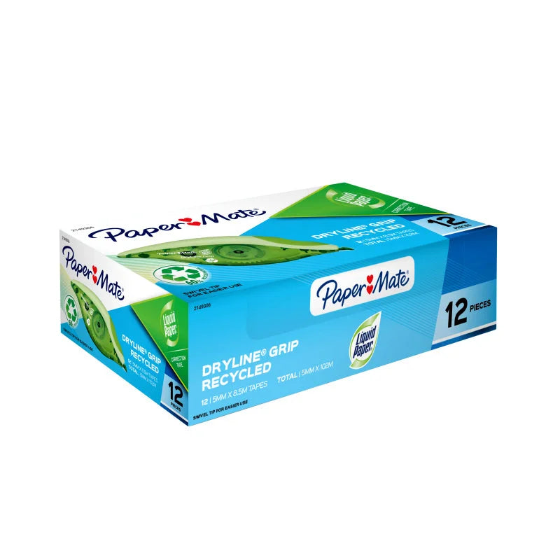 PAPER MATE LP Dryline Grip Correction Tape (Carton of 12)