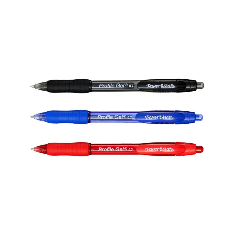 PAPER MATE Profile Gel 0.7mm Assorted Pack of 4 - Box of 6