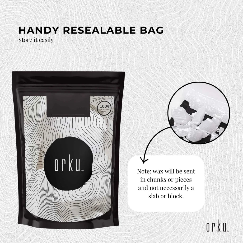 Paraffin Wax Blocks 1Kg - Refined Hard Unscented Chunks