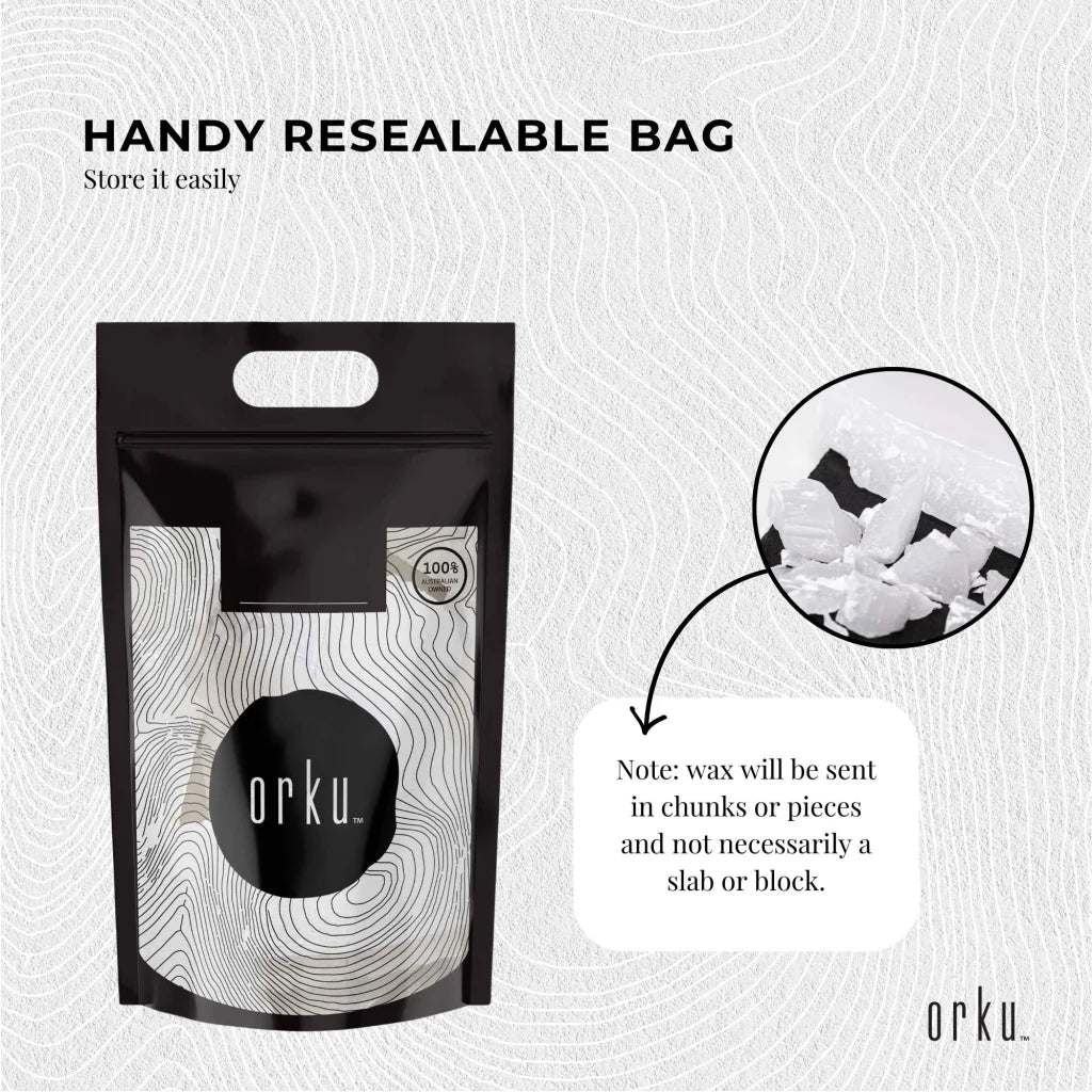 Paraffin Wax Blocks 2Kg - Refined Hard Unscented Chunks