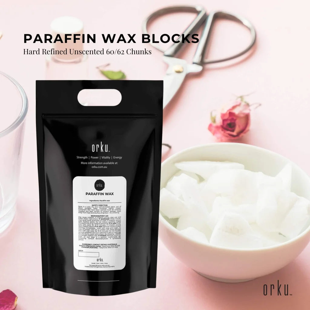Paraffin Wax Blocks 5Kg - Refined Hard Unscented Chunks