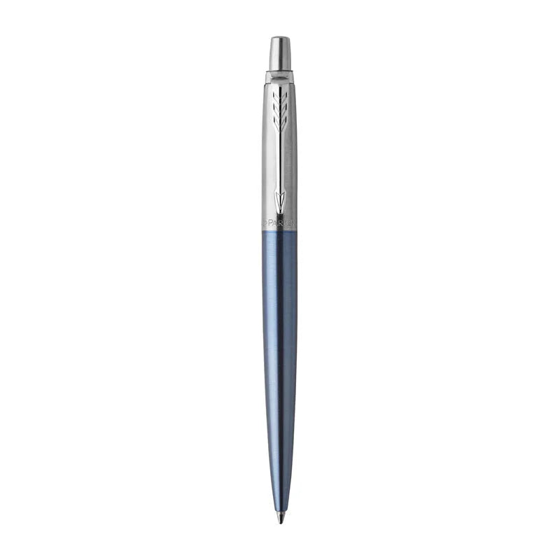 PARKER Jotter Ballpoint Pen Waterloo Blue Chrome Trim