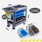 Parts Bin Trolley Mobile Tool Workshop Utility Storage Cart