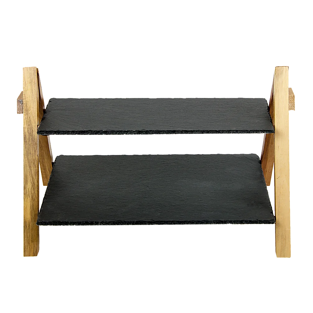 Party 2-Tier Cake Stand Slate Wedding Tiered Serving Stand