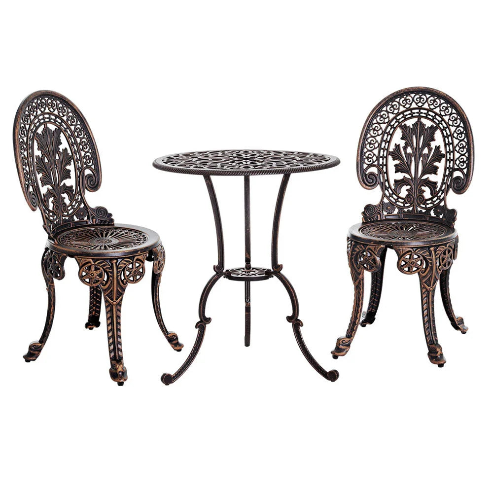 Patio Furniture 3PC Outdoor Bistro Set Dining Chairs