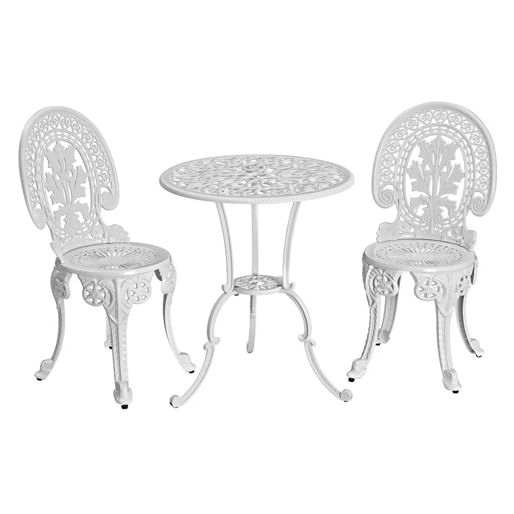 Patio Furniture 3PC Outdoor Bistro Set Dining Chairs