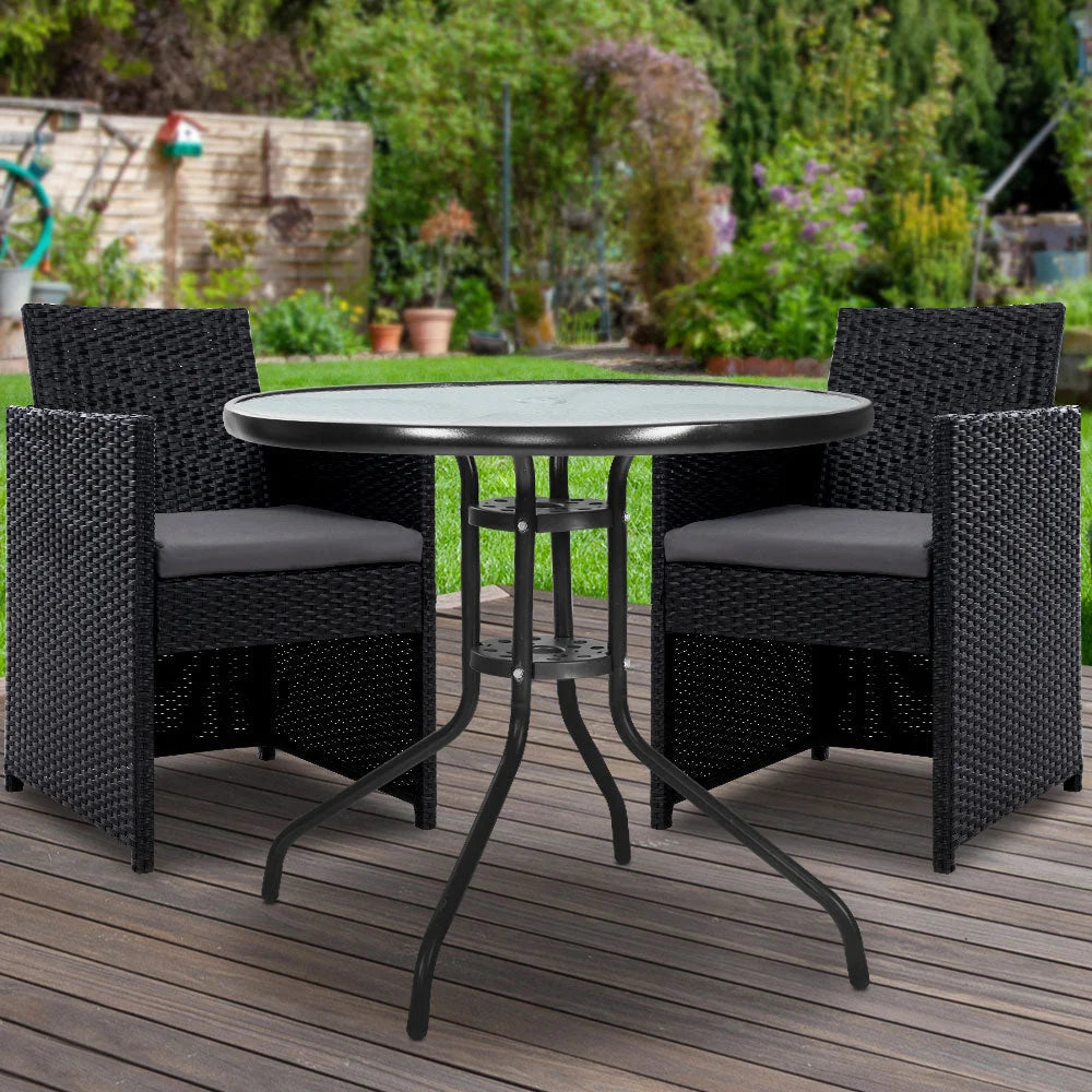 Patio Furniture Dining Chairs Table Setting Bistro Set