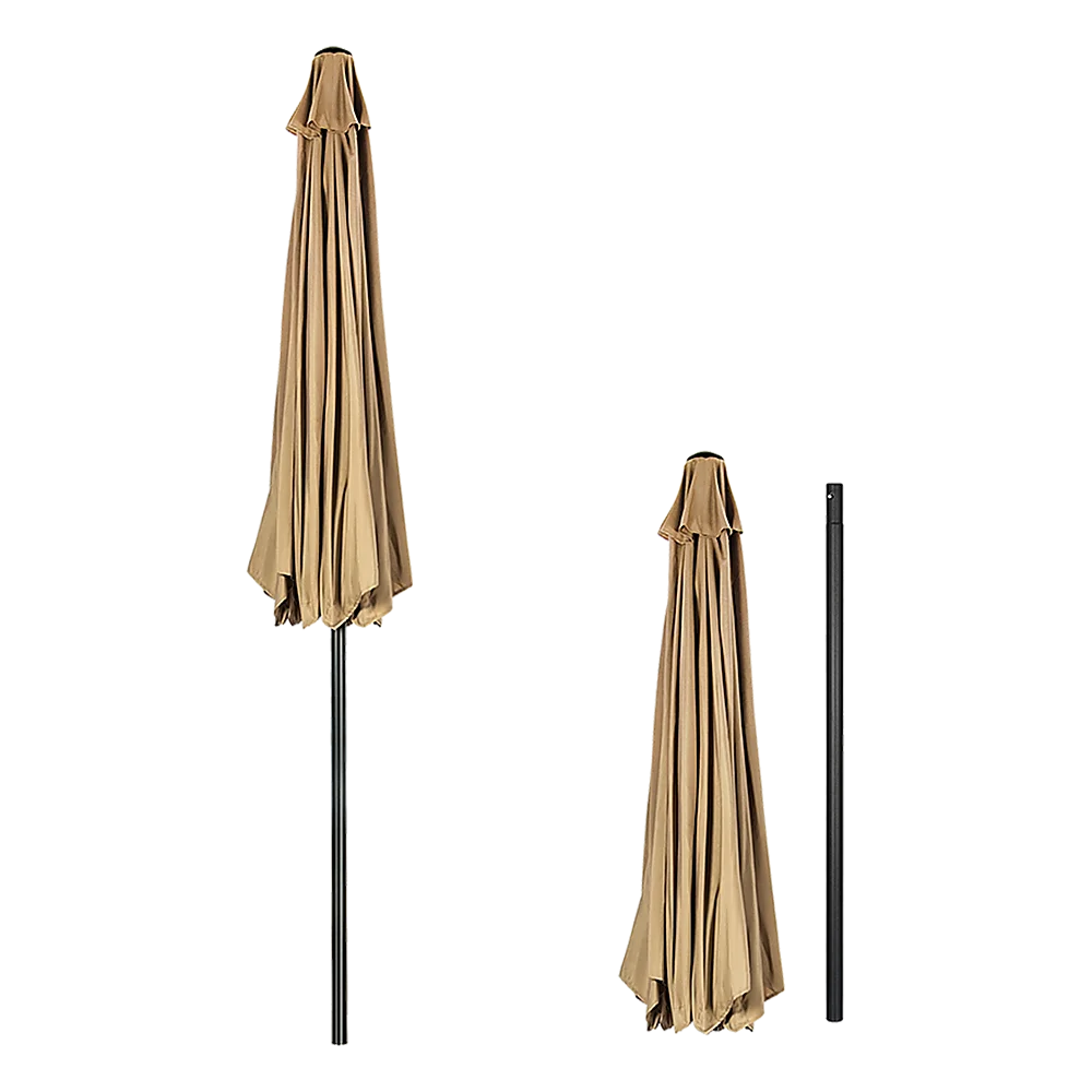 Patio Umbrella 9FT Outdoor Garden Table with 8 Sturdy Ribs