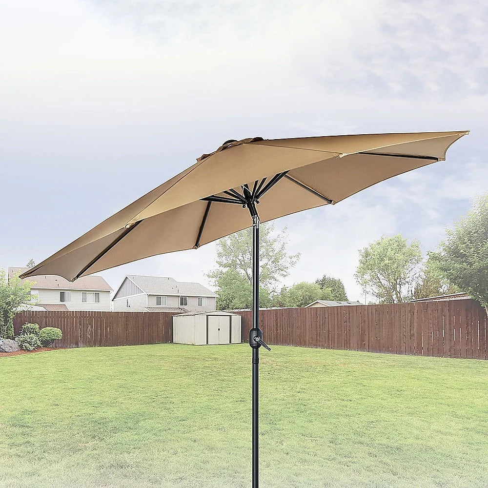 Patio Umbrella 9FT Outdoor Garden Table with 8 Sturdy Ribs