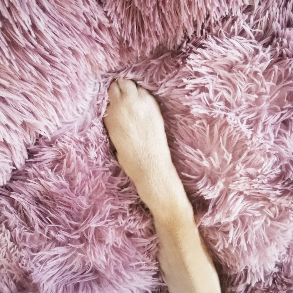 Pawfriends Cat Dog Pet Calming Bed Warm Soft Plush Round