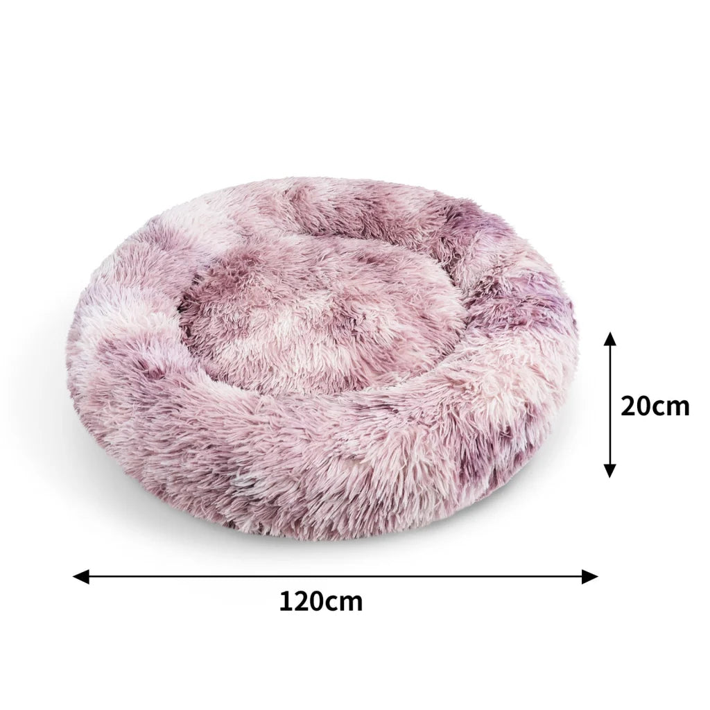 Pawfriends Dog Cat Pet Calming Bed Warm Soft Plush Round