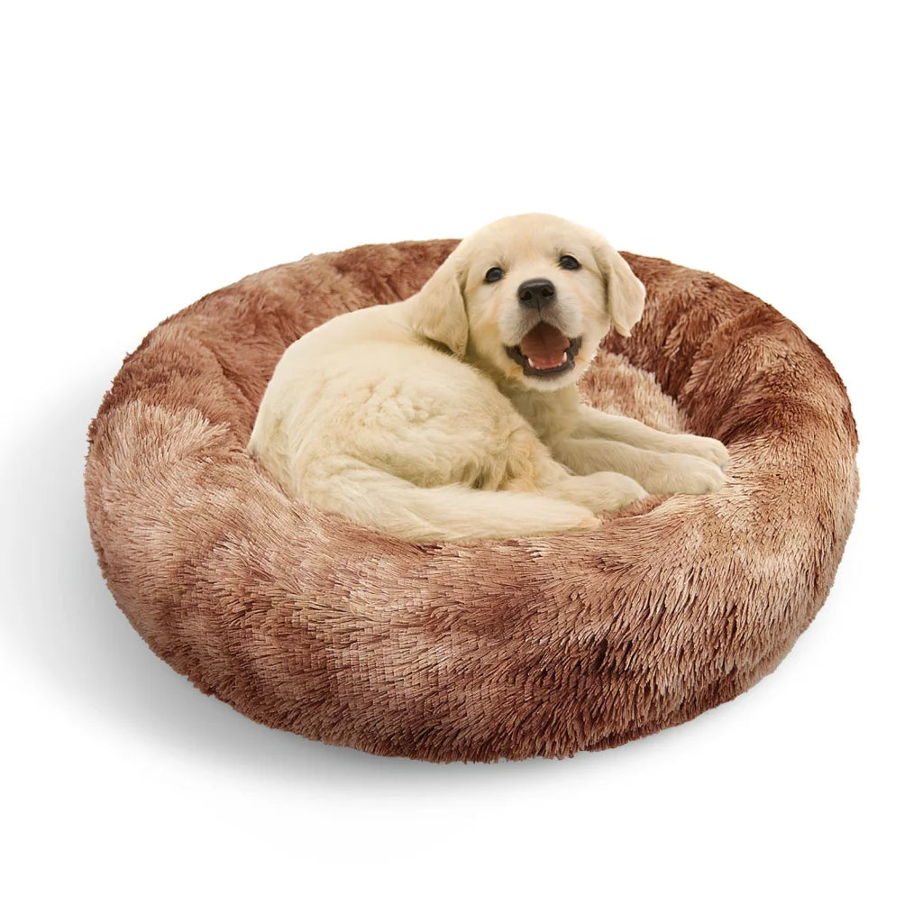 Pawfriends Dog Cat Pet Calming Bed Warm Soft Plush Round