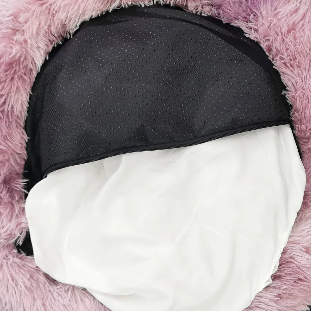 Pawfriends Dog Cat Pet Calming Bed Warm Soft Plush Round