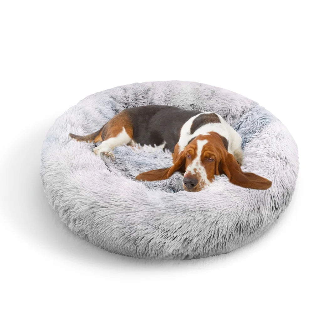 Pawfriends Dog Cat Pet Calming Bed Warm Soft Plush Round