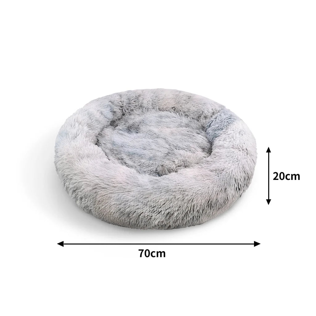 Pawfriends Dog Cat Pet Calming Bed Warm Soft Plush Round