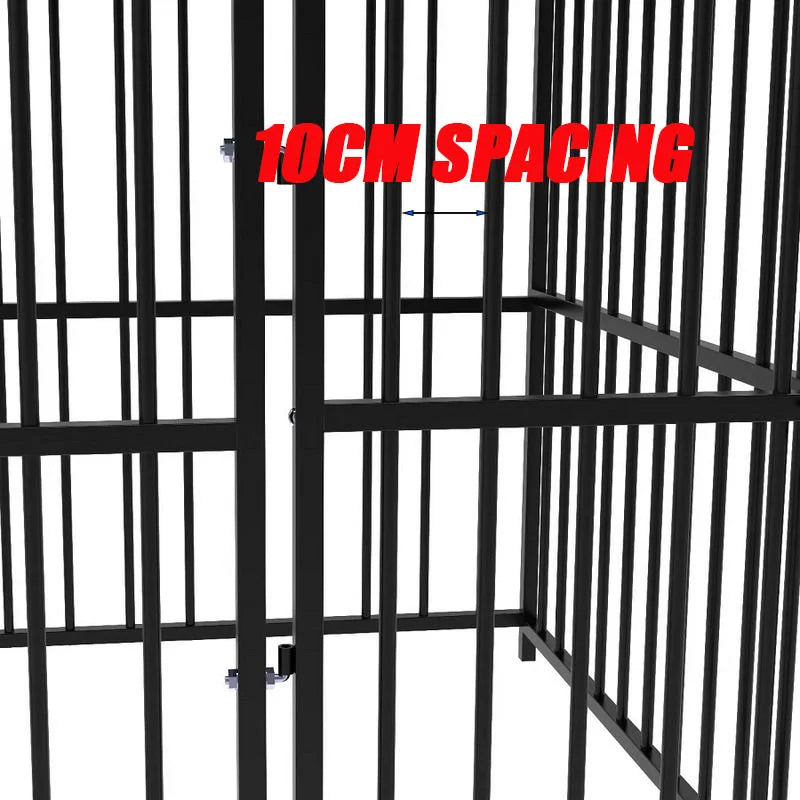 Pawhub Heavy Duty Dog Cage Black Metal Kennel Indoor