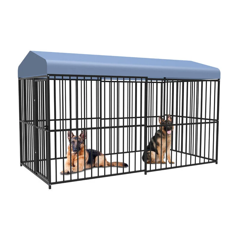 Pawhub Heavy Duty Dog Cage Black Metal Kennel Indoor