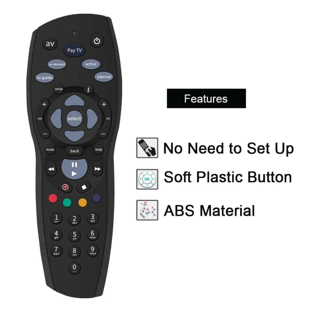Control Compatible Foxtel Standard Iq Hd Black Paytv Remote