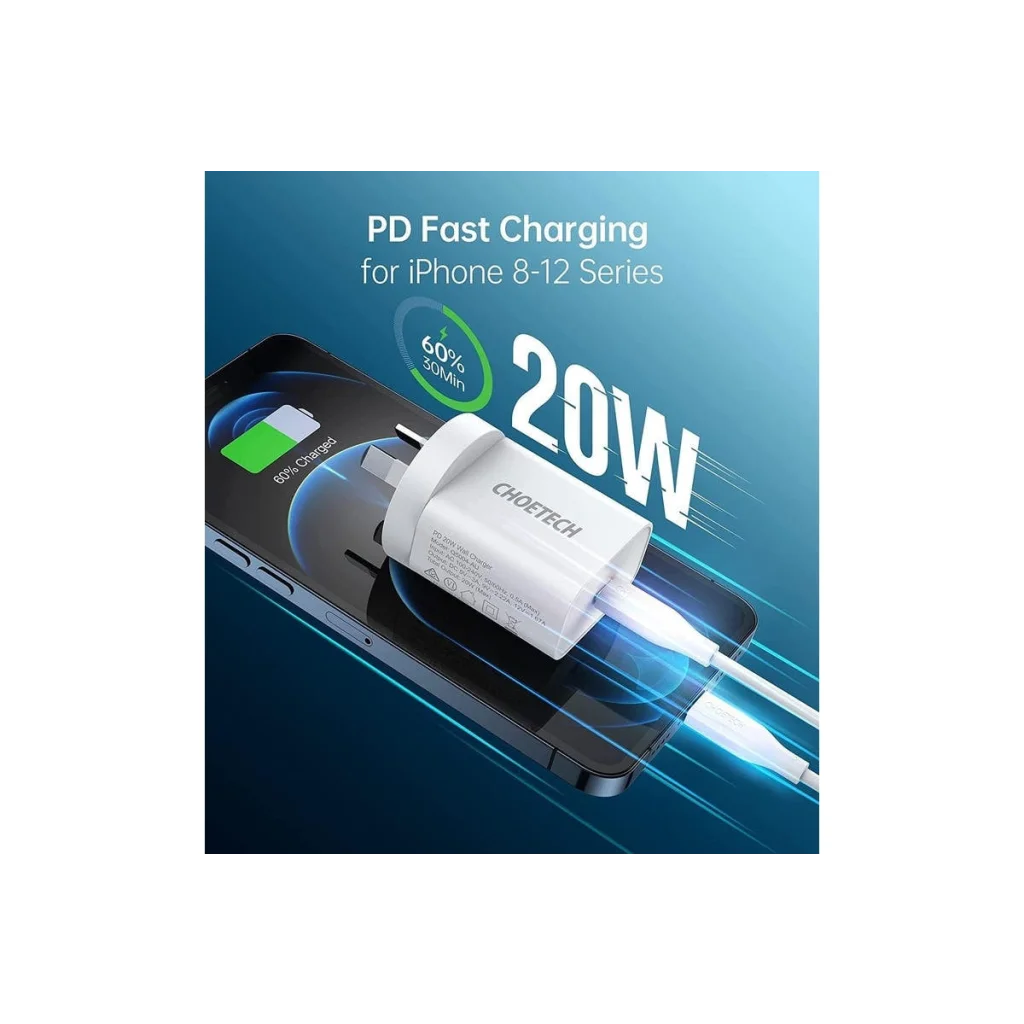 PD Fast Type C Wall Charger 20W - Choetech Q5004