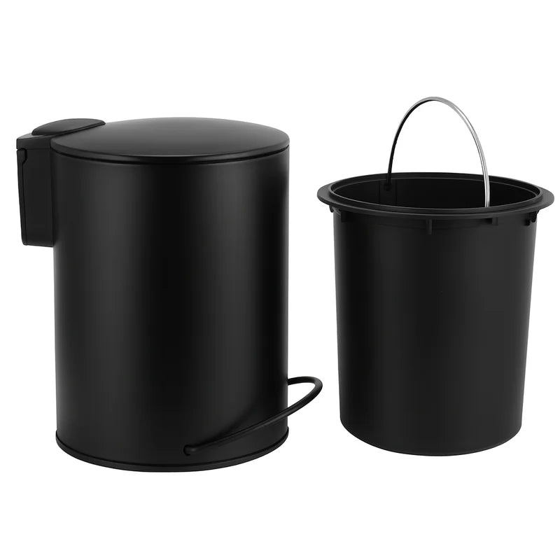 Pedal Bin 3L Soft Close Black - Home & Garden