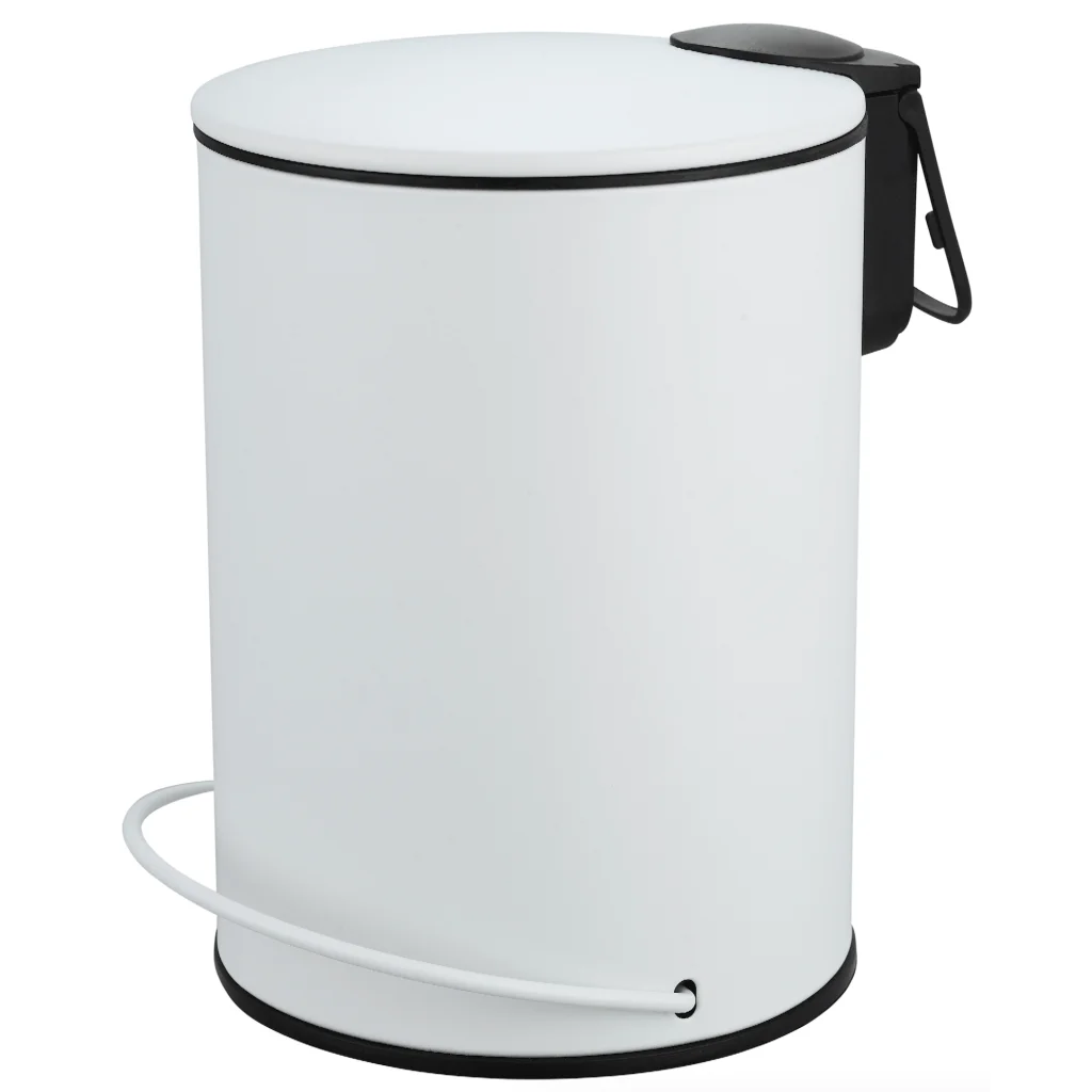 Pedal Bin 3L Soft Close White - Home & Garden