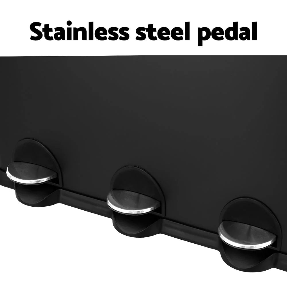 Pedal Bins Triple Compartment Waste Recycle Dustbins 45L