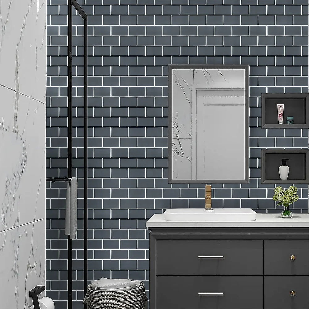 Grey 30cm peel stick wall with side profile shown
