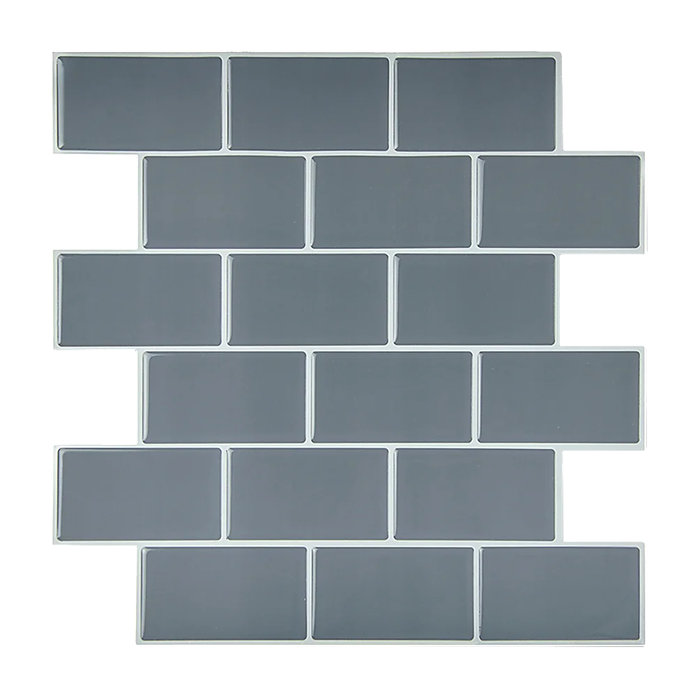 Grey 30cm peel stick wall with tile 3d dark sheets