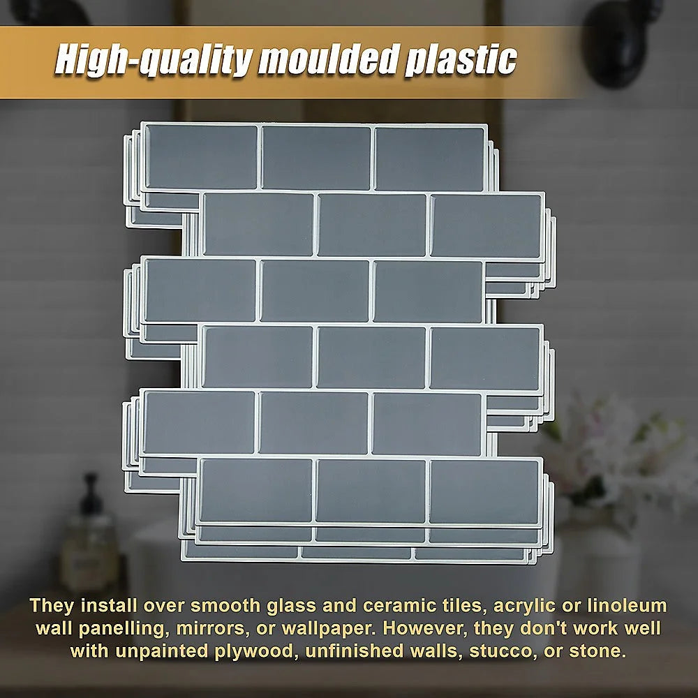Peel stick wall with front angle shown