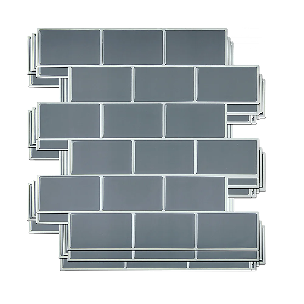 Peel stick wall with side profile shown