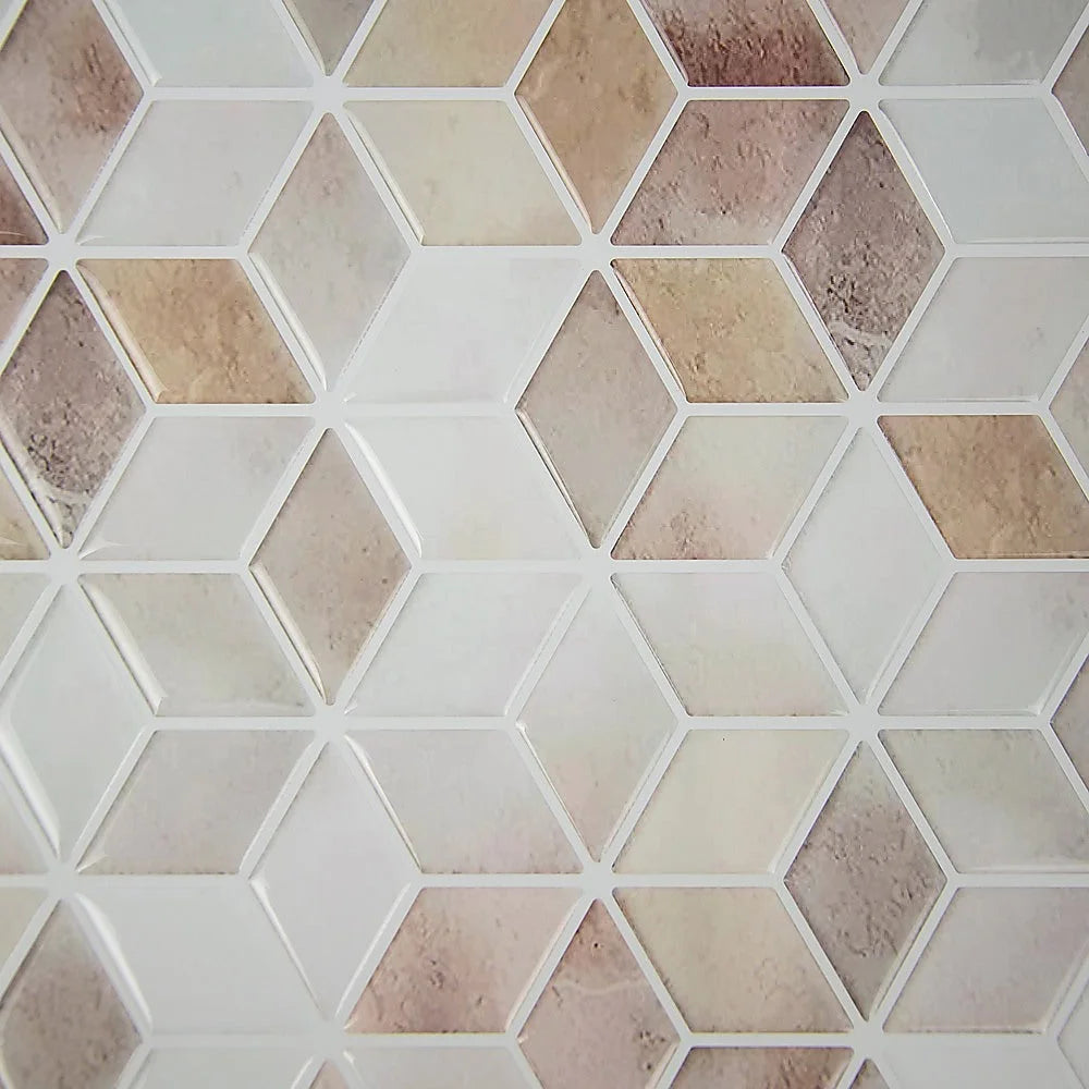 Peel and Stick Wall Tile 3D Shell Mosaic (30cm x 30cm x 10