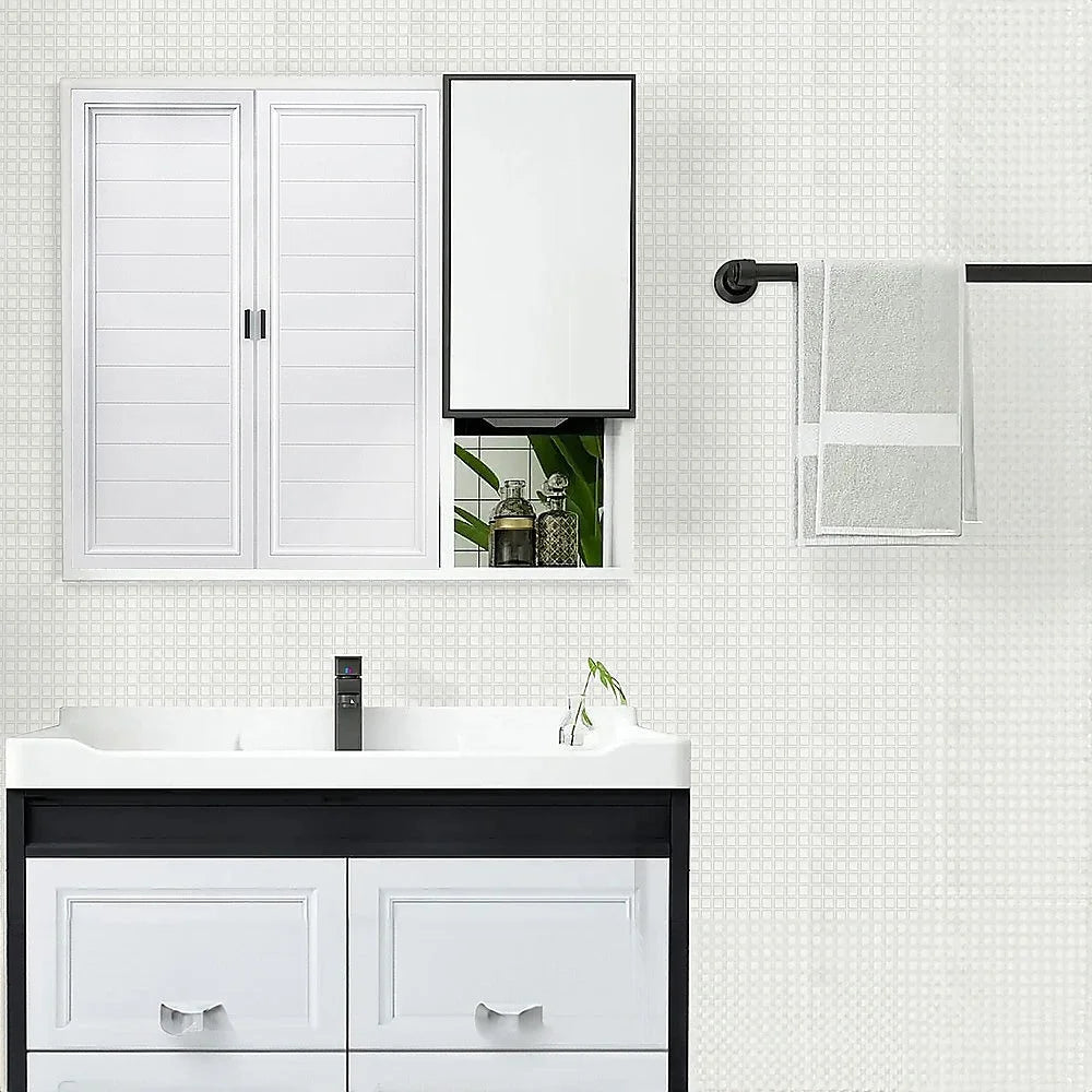 Peel and Stick Wall Tile 3D Stereoscopic Crystal White