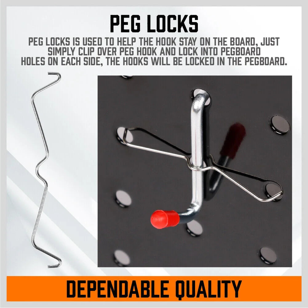 Pegboard Hooks Bins Set 238Pc Parts Storage Tools Organiser